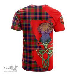 Scottish MacPherson Modern Clan Tartan with Thistle and Scotland Map Tartan Plaid T Shirt Scottish Plaid Tartan Plaid - ScotsTee - scotstee.com