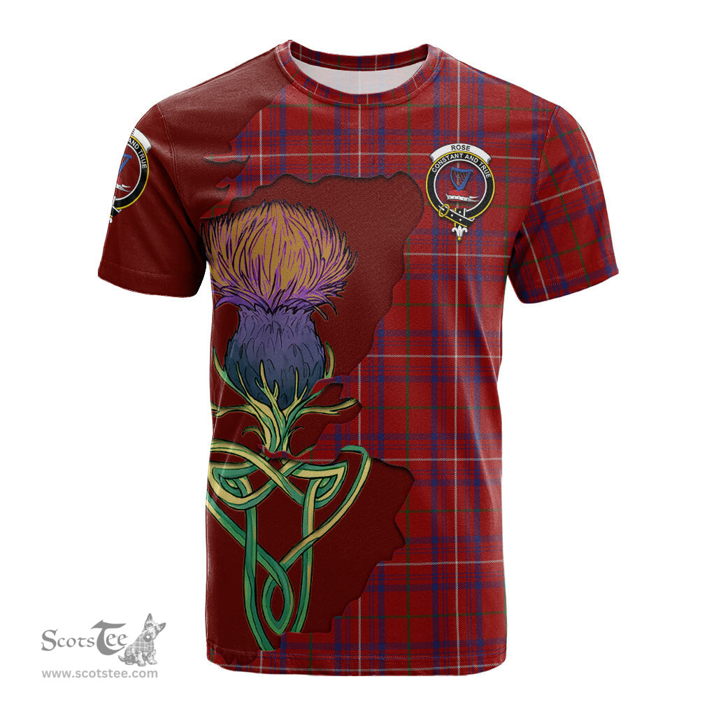Scottish Rose Clan Tartan with Thistle and Scotland Map Tartan Plaid T Shirt Scottish Plaid Tartan Plaid - ScotsTee - scotstee.com