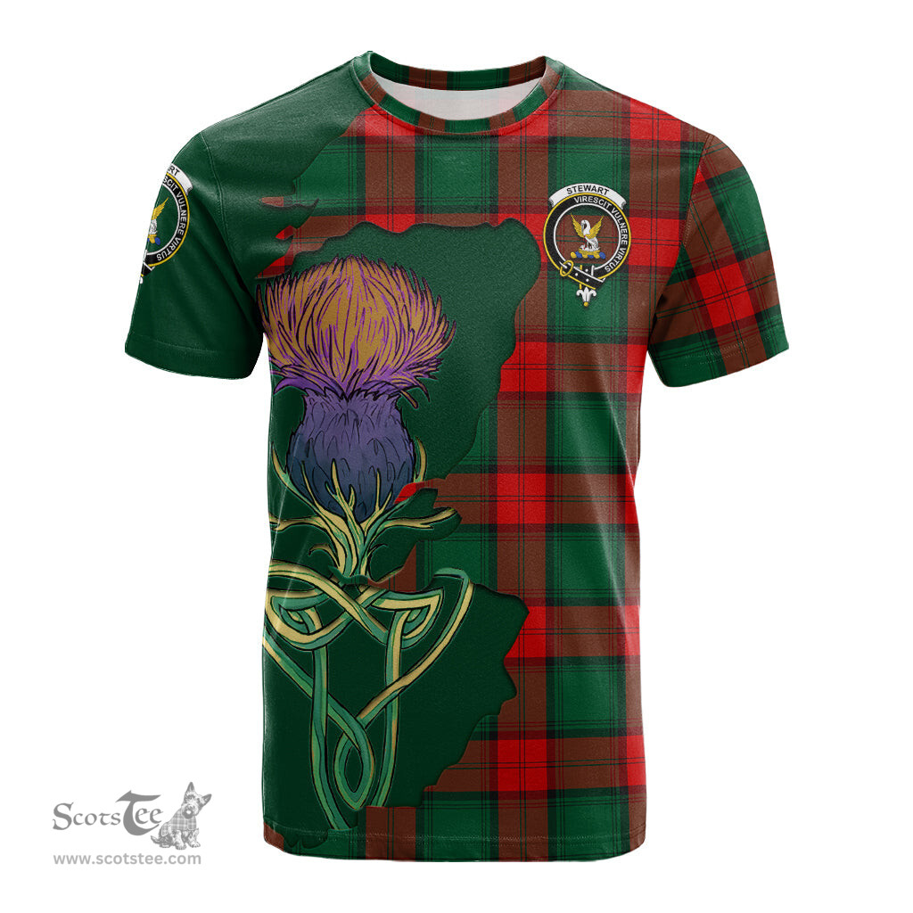 Scottish Stewart Atholl Modern Clan Tartan with Thistle and Scotland Map Tartan Plaid T Shirt Scottish Plaid Tartan Plaid - ScotsTee - scotstee.com