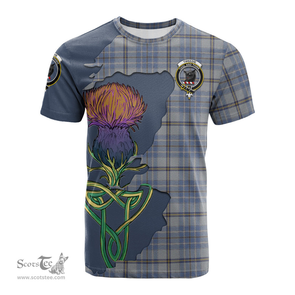 Scottish Tweedie Clan Tartan with Thistle and Scotland Map Tartan Plaid T Shirt Scottish Plaid Tartan Plaid - ScotsTee - scotstee.com