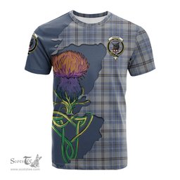 Scottish Tweedie Clan Tartan with Thistle and Scotland Map Tartan Plaid T Shirt Scottish Plaid Tartan Plaid - ScotsTee - scotstee.com