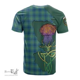 Scottish Oliphant Ancient Clan Tartan with Thistle and Scotland Map Tartan Plaid T Shirt Scottish Plaid Tartan Plaid - ScotsTee - scotstee.com