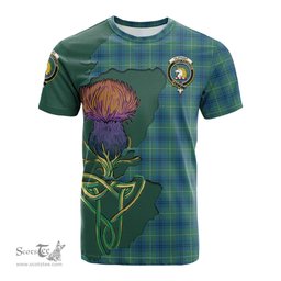 Scottish Oliphant Ancient Clan Tartan with Thistle and Scotland Map Tartan Plaid T Shirt Scottish Plaid Tartan Plaid - ScotsTee - scotstee.com