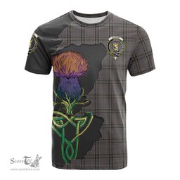 Scottish Stewart Grey Clan Tartan with Thistle and Scotland Map Tartan Plaid T Shirt Scottish Plaid Tartan Plaid - ScotsTee - scotstee.com