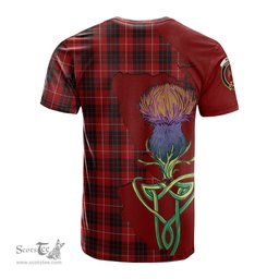 Scottish Munro Black and Red Clan Tartan with Thistle and Scotland Map Tartan Plaid T Shirt Scottish Plaid Tartan Plaid - ScotsTee - scotstee.com