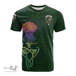 Scottish Skene or Tribe of Mar Clan Tartan with Thistle and Scotland Map Tartan Plaid T Shirt Scottish Plaid Tartan Plaid - ScotsTee - scotstee.com