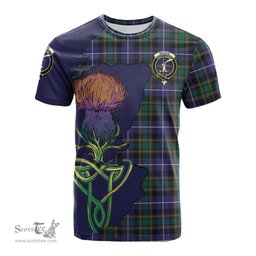 Scottish MacRae Hunting Modern Clan Tartan with Thistle and Scotland Map Tartan Plaid T Shirt Scottish Plaid Tartan Plaid - ScotsTee - scotstee.com