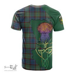 Scottish Nicolson Hunting Ancient Clan Tartan with Thistle and Scotland Map Tartan Plaid T Shirt Scottish Plaid Tartan Plaid - ScotsTee - scotstee.com