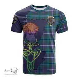 Scottish Sandilands Clan Tartan with Thistle and Scotland Map Tartan Plaid T Shirt Scottish Plaid Tartan Plaid - ScotsTee - scotstee.com