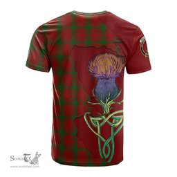 Scottish MacQuarrie Clan Tartan with Thistle and Scotland Map Tartan Plaid T Shirt Scottish Plaid Tartan Plaid - ScotsTee - scotstee.com