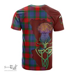 Scottish Mar Clan Tartan with Thistle and Scotland Map Tartan Plaid T Shirt Scottish Plaid Tartan Plaid - ScotsTee - scotstee.com