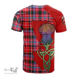 Scottish Straiton Clan Tartan with Thistle and Scotland Map Tartan Plaid T Shirt Scottish Plaid Tartan Plaid - ScotsTee - scotstee.com
