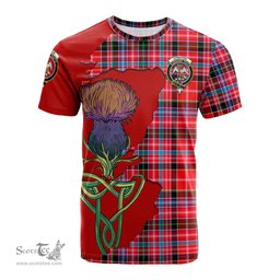 Scottish Straiton Clan Tartan with Thistle and Scotland Map Tartan Plaid T Shirt Scottish Plaid Tartan Plaid - ScotsTee - scotstee.com