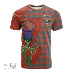 Scottish Robertson Ancient Clan Tartan with Thistle and Scotland Map Tartan Plaid T Shirt Scottish Plaid Tartan Plaid - ScotsTee - scotstee.com