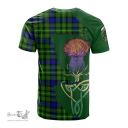 Scottish Rollo Modern Clan Tartan with Thistle and Scotland Map Tartan Plaid T Shirt Scottish Plaid Tartan Plaid - ScotsTee - scotstee.com