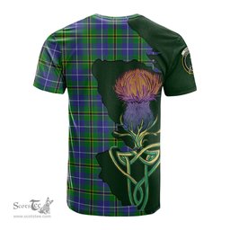 Scottish Turnbull Hunting Clan Tartan with Thistle and Scotland Map Tartan Plaid T Shirt Scottish Plaid Tartan Plaid - ScotsTee - scotstee.com