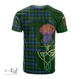 Scottish MacLeod of Skye Clan Tartan with Thistle and Scotland Map Tartan Plaid T Shirt Scottish Plaid Tartan Plaid - ScotsTee - scotstee.com
