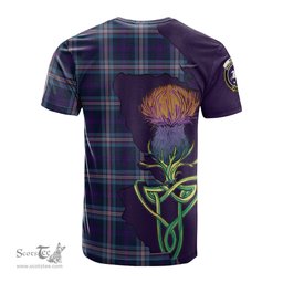 Scottish Nevoy Clan Tartan with Thistle and Scotland Map Tartan Plaid T Shirt Scottish Plaid Tartan Plaid - ScotsTee - scotstee.com