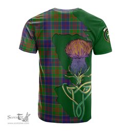Scottish Stewart of Appin Hunting Modern Clan Tartan with Thistle and Scotland Map Tartan Plaid T Shirt Scottish Plaid Tartan Plaid - ScotsTee - scotstee.com