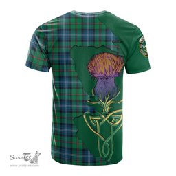 Scottish Urquhart Ancient Clan Tartan with Thistle and Scotland Map Tartan Plaid T Shirt Scottish Plaid Tartan Plaid - ScotsTee - scotstee.com