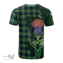 Scottish Spottiswood Clan Tartan with Thistle and Scotland Map Tartan Plaid T Shirt Scottish Plaid Tartan Plaid - ScotsTee - scotstee.com