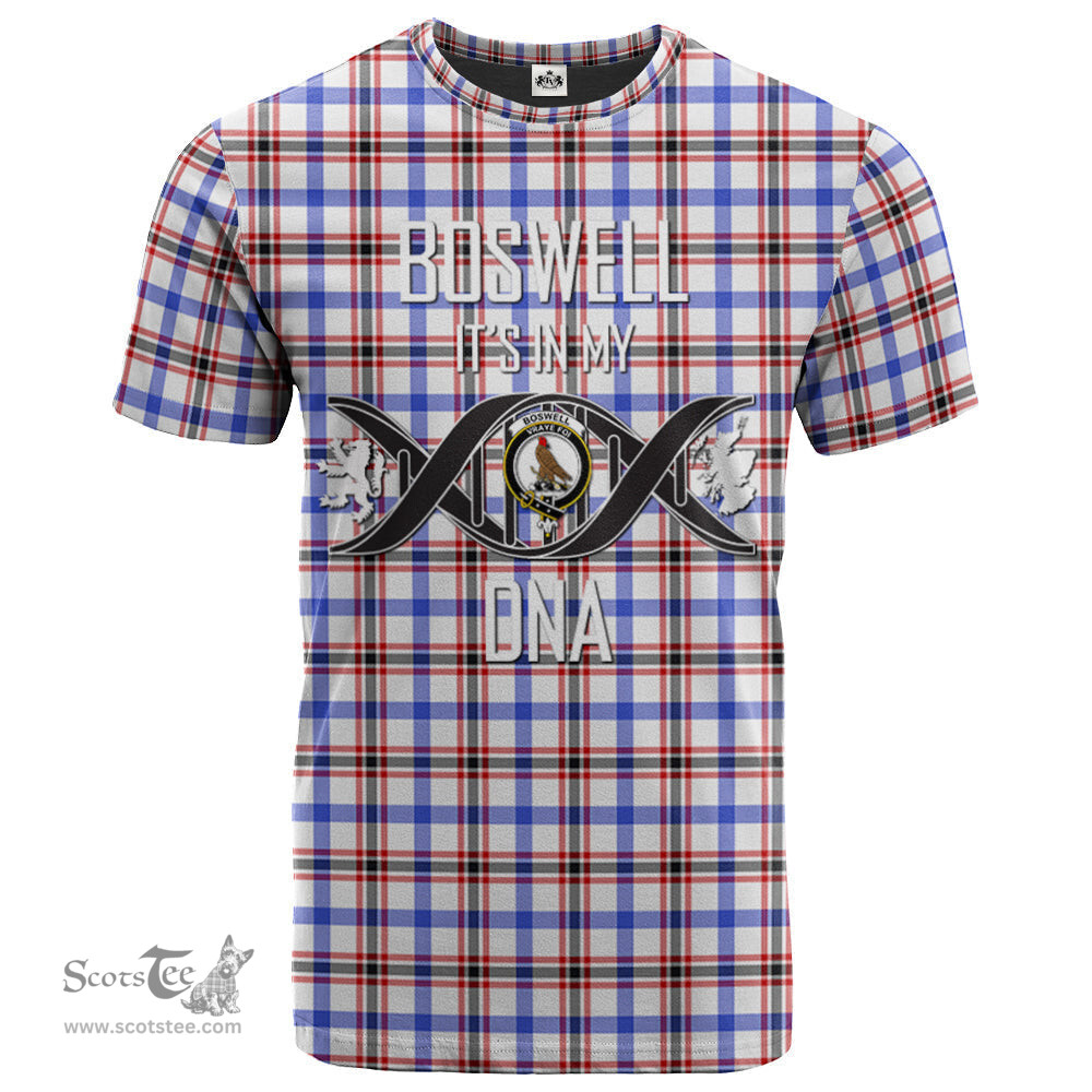 Scottish Boswell Modern Its In My DNA Plaid Family Crest Tartan T Shirt Scottish Plaid Tartan Plaid - ScotsTee - scotstee.com
