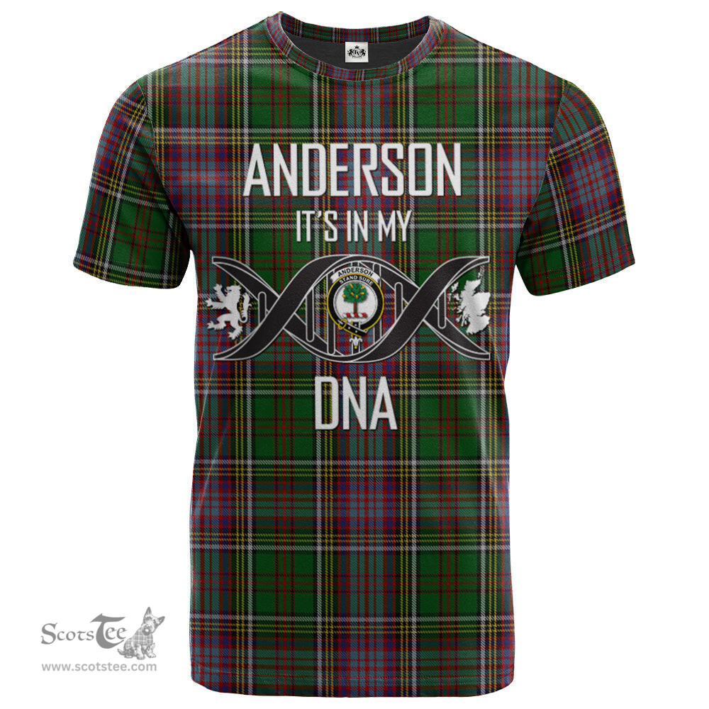 Scottish Anderson of Kinneddar Hunting Its In My DNA Plaid Family Crest Tartan T Shirt Scottish Plaid Tartan Plaid - ScotsTee - scotstee.com