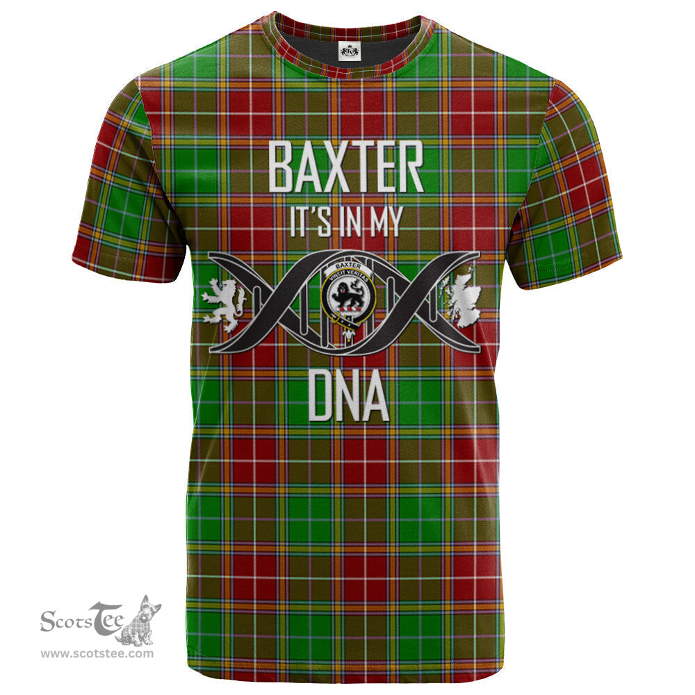 Scottish Baxter Modern Its In My DNA Plaid Family Crest Tartan T Shirt Scottish Plaid Tartan Plaid - ScotsTee - scotstee.com
