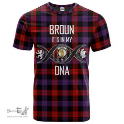 Scottish Broun Modern Its In My DNA Plaid Family Crest Tartan T Shirt Scottish Plaid Tartan Plaid - ScotsTee - scotstee.com