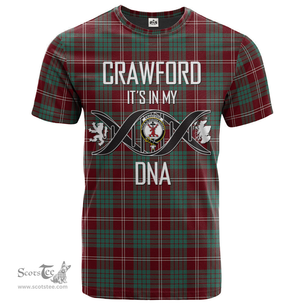 Scottish Crawford Modern Its In My DNA Plaid Family Crest Tartan T Shirt Scottish Plaid Tartan Plaid - ScotsTee - scotstee.com