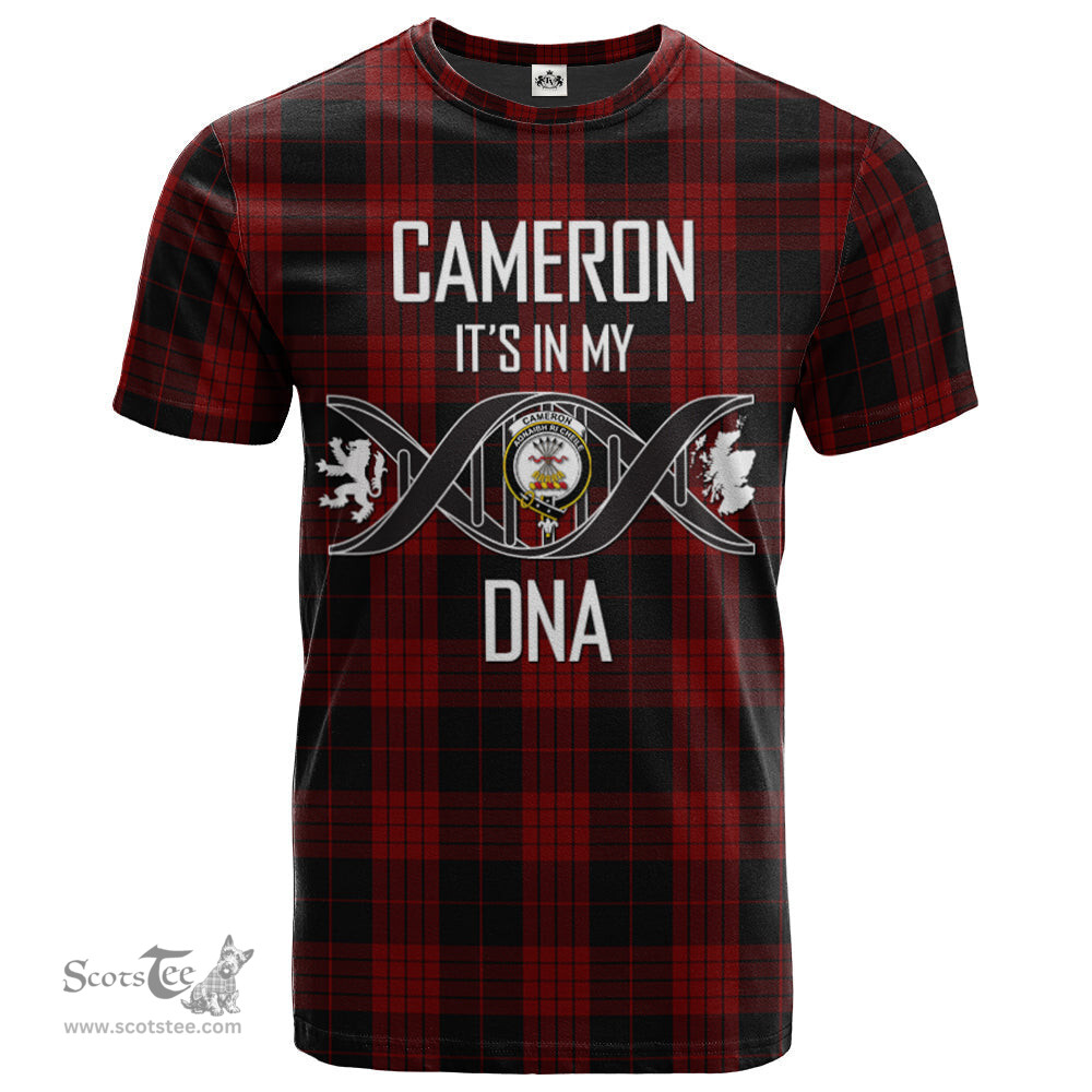 Scottish Cameron Black and Red Its In My DNA Plaid Family Crest Tartan T Shirt Scottish Plaid Tartan Plaid - ScotsTee - scotstee.com