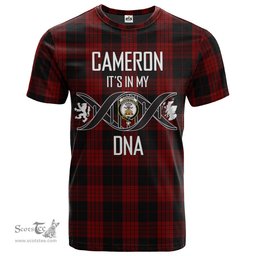 Scottish Cameron Black and Red Its In My DNA Plaid Family Crest Tartan T Shirt Scottish Plaid Tartan Plaid - ScotsTee - scotstee.com