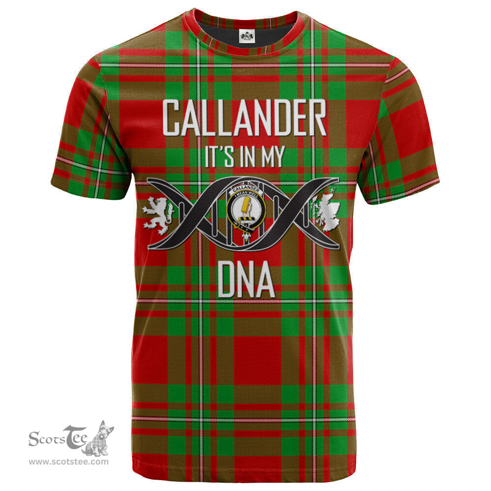 Scottish Callander Modern Its In My DNA Plaid Family Crest Tartan T Shirt Scottish Plaid Tartan Plaid - ScotsTee - scotstee.com