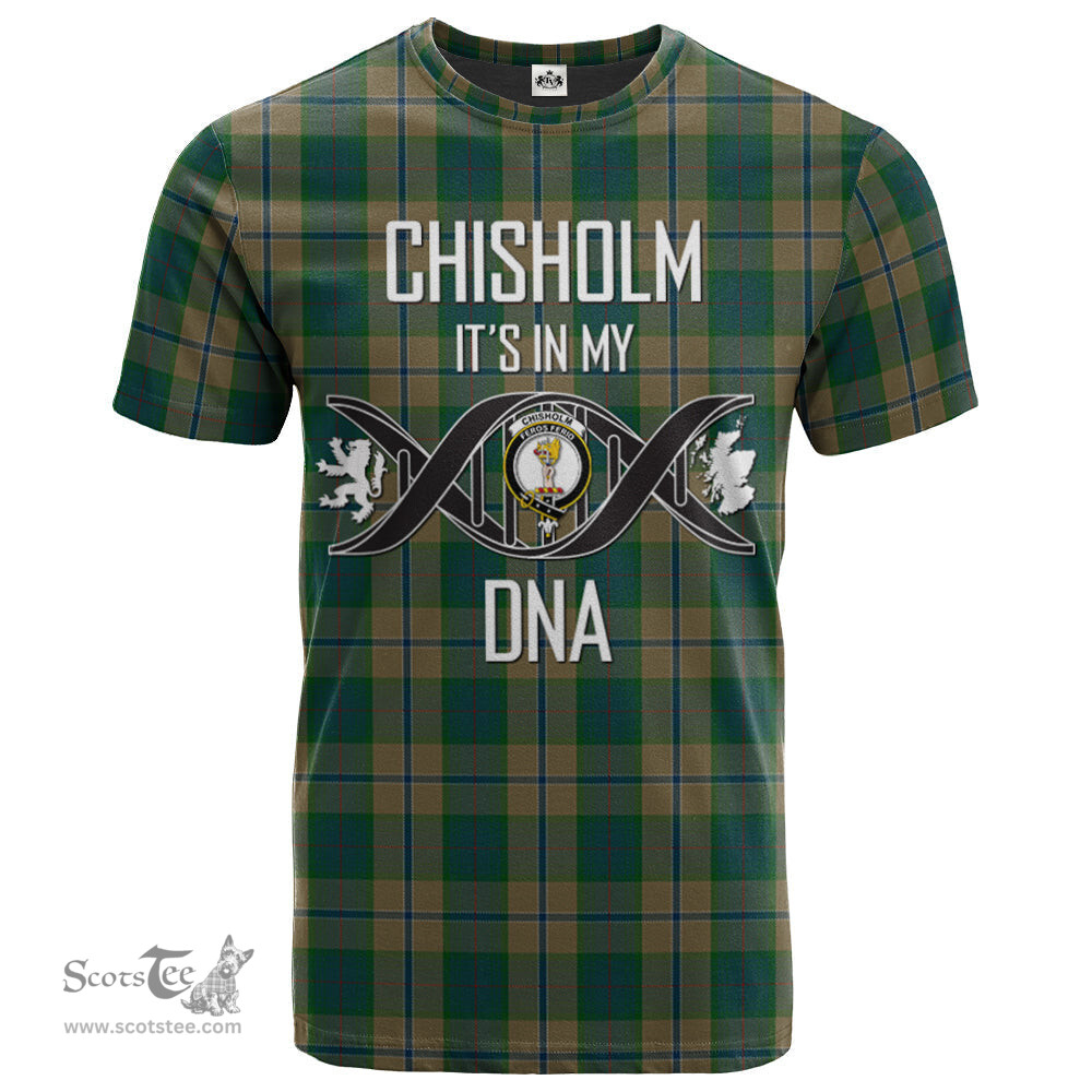 Scottish Chisholm Colonial Its In My DNA Plaid Family Crest Tartan T Shirt Scottish Plaid Tartan Plaid - ScotsTee - scotstee.com