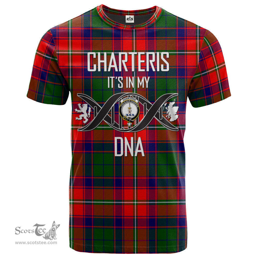 Scottish Charteris Its In My DNA Plaid Family Crest Tartan T Shirt Scottish Plaid Tartan Plaid - ScotsTee - scotstee.com