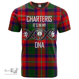 Scottish Charteris Its In My DNA Plaid Family Crest Tartan T Shirt Scottish Plaid Tartan Plaid - ScotsTee - scotstee.com