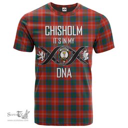 Scottish Chisholm Ancient Its In My DNA Plaid Family Crest Tartan T Shirt Scottish Plaid Tartan Plaid - ScotsTee - scotstee.com