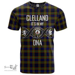 Scottish Clelland Modern Its In My DNA Plaid Family Crest Tartan T Shirt Scottish Plaid Tartan Plaid - ScotsTee - scotstee.com