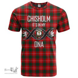 Scottish Chisholm Modern Its In My DNA Plaid Family Crest Tartan T Shirt Scottish Plaid Tartan Plaid - ScotsTee - scotstee.com