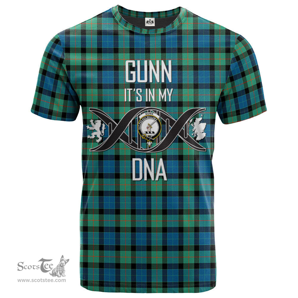 Scottish Gunn Ancient Its In My DNA Plaid Family Crest Tartan T Shirt Scottish Plaid Tartan Plaid - ScotsTee - scotstee.com