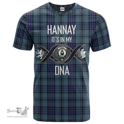 Scottish Hannay Blue Its In My DNA Plaid Family Crest Tartan T Shirt Scottish Plaid Tartan Plaid - ScotsTee - scotstee.com