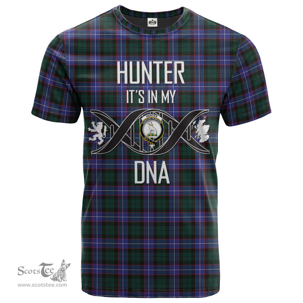 Scottish Hunter Modern Its In My DNA Plaid Family Crest Tartan T Shirt Scottish Plaid Tartan Plaid - ScotsTee - scotstee.com