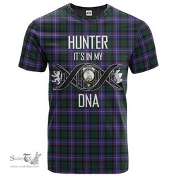 Scottish Hunter Modern Its In My DNA Plaid Family Crest Tartan T Shirt Scottish Plaid Tartan Plaid - ScotsTee - scotstee.com