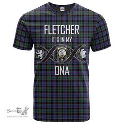 Scottish Fletcher Modern Its In My DNA Plaid Family Crest Tartan T Shirt Scottish Plaid Tartan Plaid - ScotsTee - scotstee.com