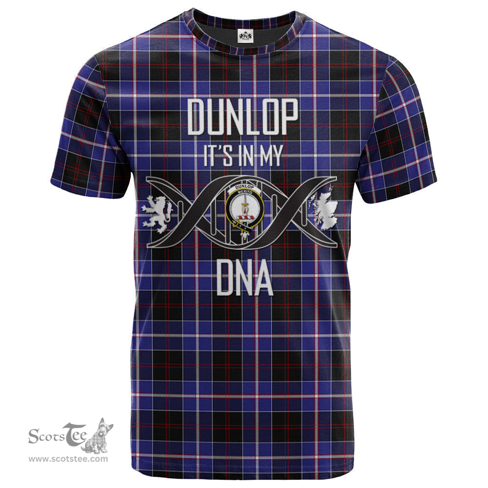 Scottish Dunlop Modern Its In My DNA Plaid Family Crest Tartan T Shirt Scottish Plaid Tartan Plaid - ScotsTee - scotstee.com