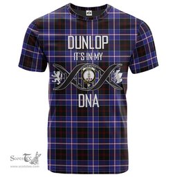 Scottish Dunlop Modern Its In My DNA Plaid Family Crest Tartan T Shirt Scottish Plaid Tartan Plaid - ScotsTee - scotstee.com