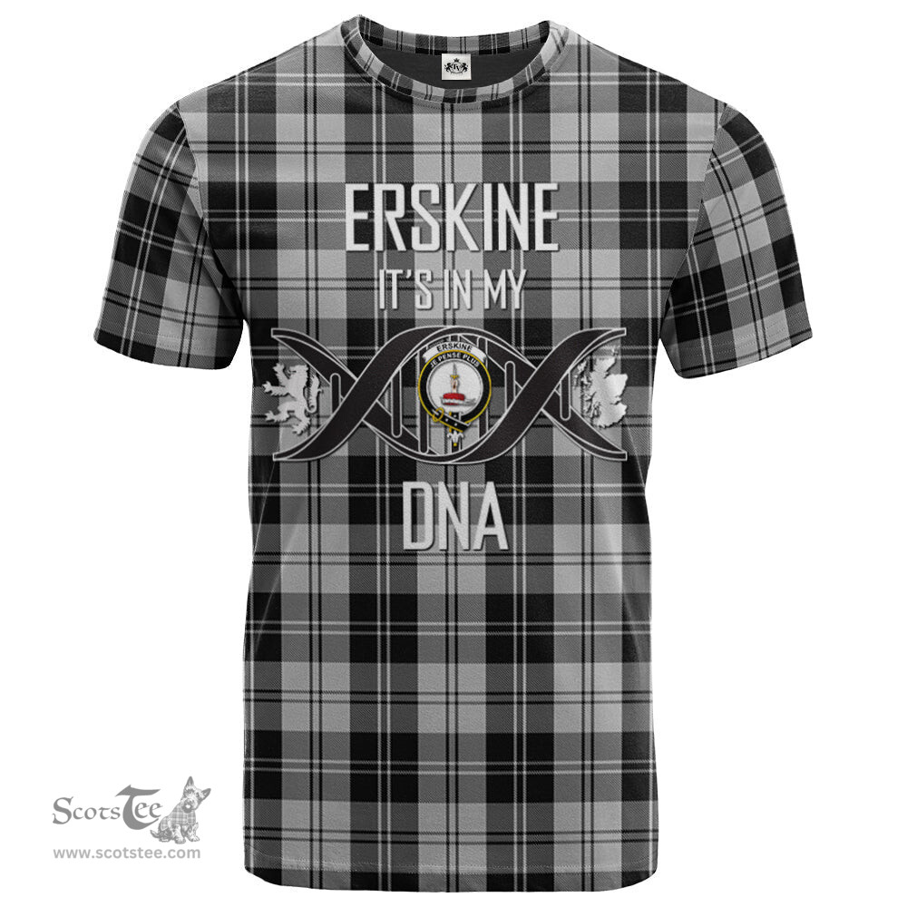 Scottish Erskine Black and White Its In My DNA Plaid Family Crest Tartan T Shirt Scottish Plaid Tartan Plaid - ScotsTee - scotstee.com