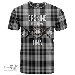 Scottish Erskine Black and White Its In My DNA Plaid Family Crest Tartan T Shirt Scottish Plaid Tartan Plaid - ScotsTee - scotstee.com