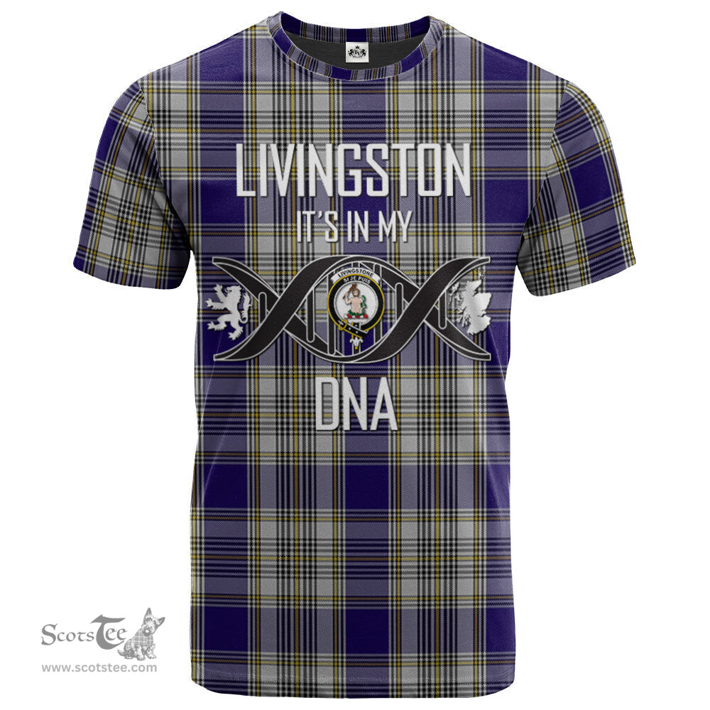 Scottish Livingston (MacLea) Dress Its In My DNA Plaid Family Crest Tartan T Shirt Scottish Plaid Tartan Plaid - ScotsTee - scotstee.com