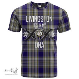 Scottish Livingston (MacLea) Dress Its In My DNA Plaid Family Crest Tartan T Shirt Scottish Plaid Tartan Plaid - ScotsTee - scotstee.com